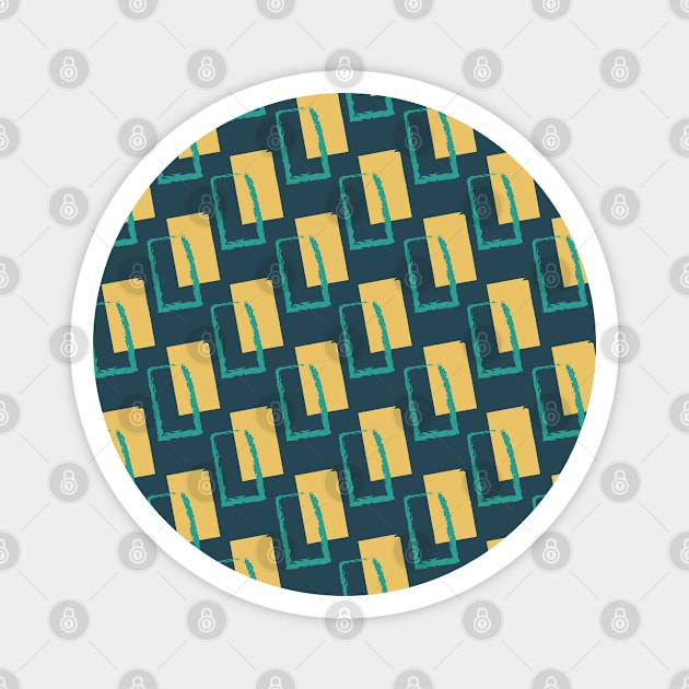 Rectangle Shapes Seamless Pattern 012#002 Magnet by jeeneecraftz